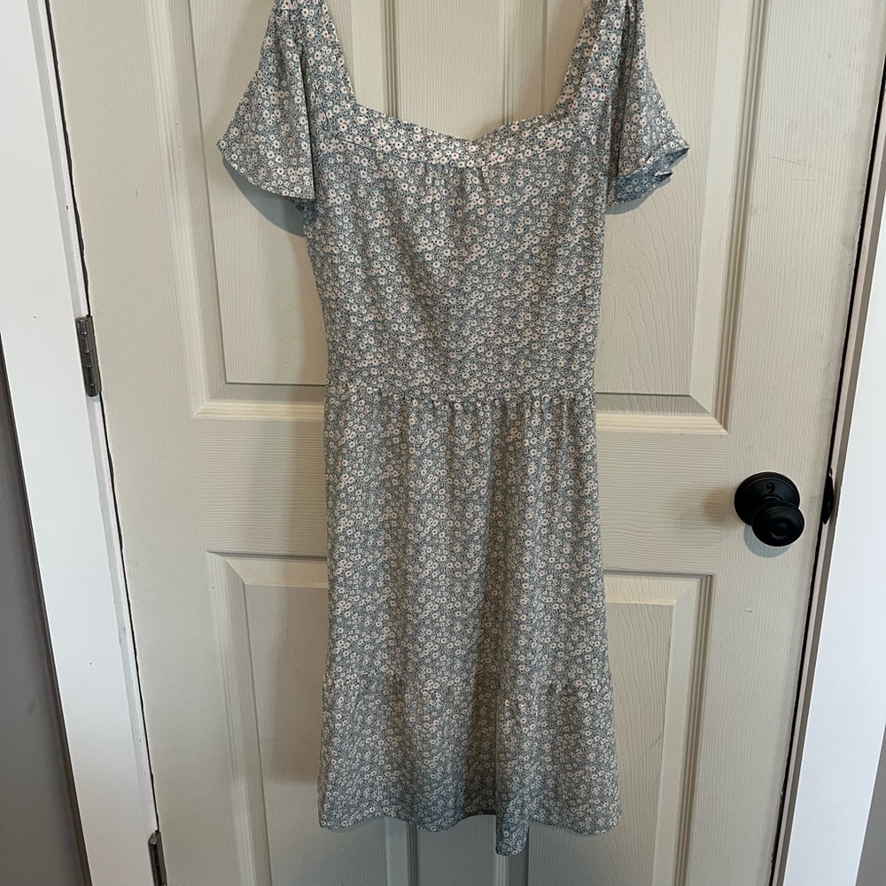 Monteau Light Blue Floral Midi Dress